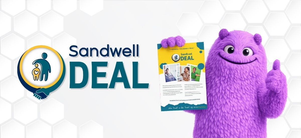 A creature holding the Sandwell Deal Flyer